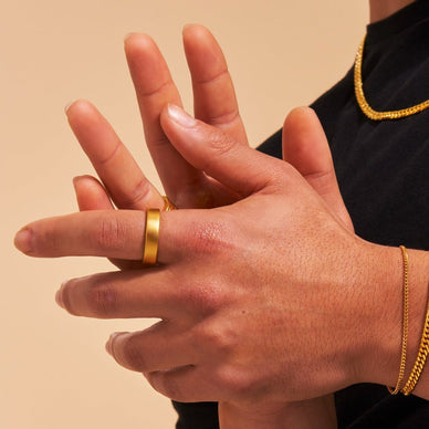 Medium Flat Ring - Gold 24k