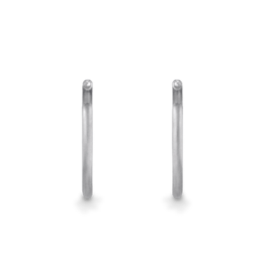 Medium Hoop Earrings - Platinum