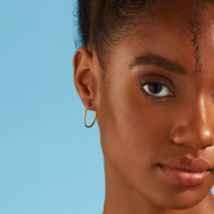 Medium Hoop Earrings - Gold 24k