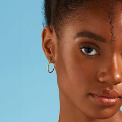 Medium Hoop Earrings - Gold 24k