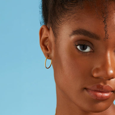 Medium Hoop Earrings - Gold 24k