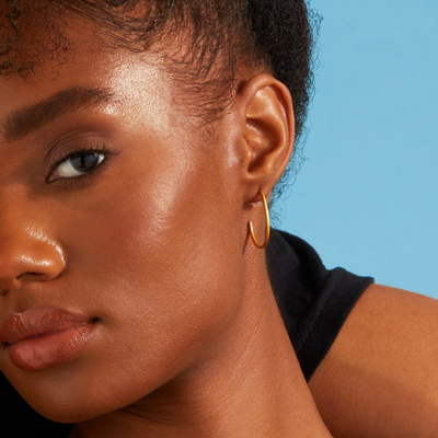 Medium Hoop Earrings - Gold 24k