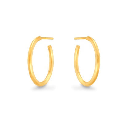 Medium Hoop Earrings - Gold 24k