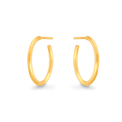 Medium Hoop Earrings - Gold 24k