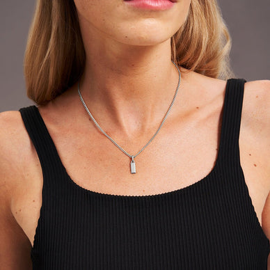 Mini Bullion Bar Pendant - Platinum