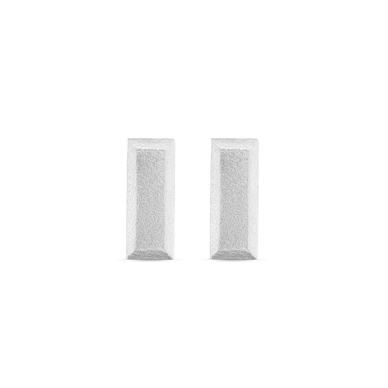 Mini Bullion Bar Stud Earrings - Platinum