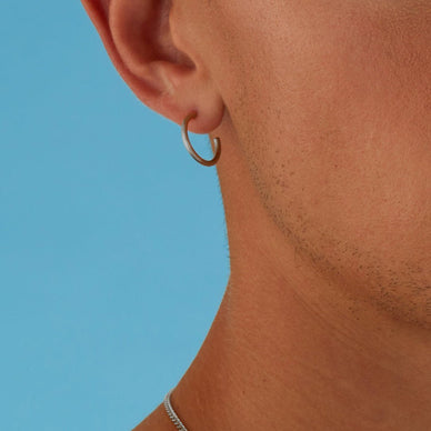 Mini Hoop Earrings - Platinum