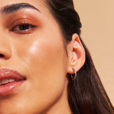 Mini Hoop Earrings - Platinum