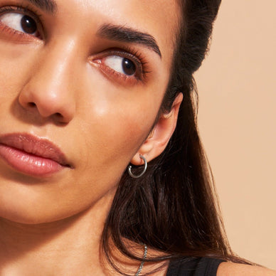 Mini Hoop Earrings - Platinum