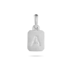 Mini Initial Pendant - Platinum