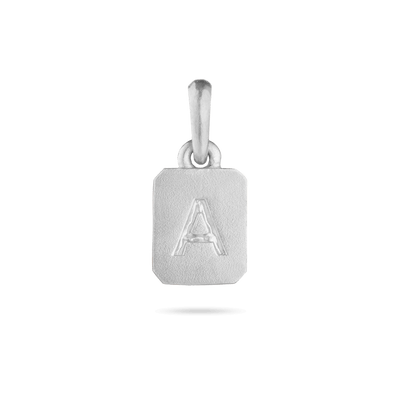 Mini Initial Pendant - Platinum