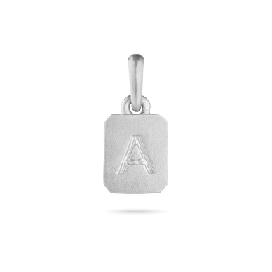 Mini Initial Pendant - Platinum
