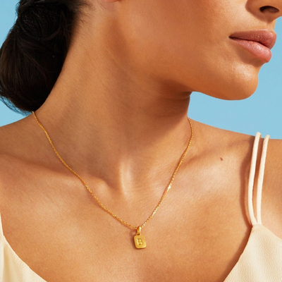 Mini Initial Pendant - Gold 24k