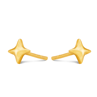Mini Star Stud Earrings - Gold 18k