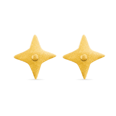 Mini Star Stud Earrings - Gold 18k