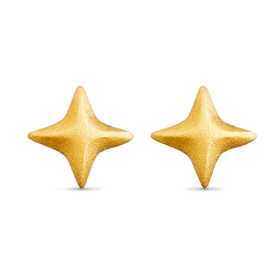 Mini Star Stud Earrings - Gold 14k