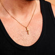 Modern Cross Pendant - Gold 24k
