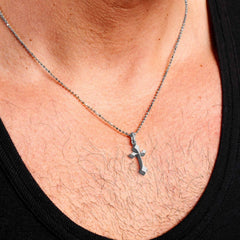 Modern Cross Pendant - Silver
