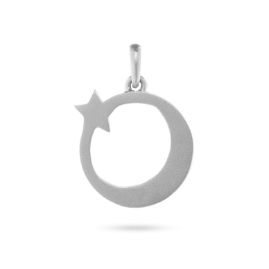 Moon And Star Pendant - Platinum