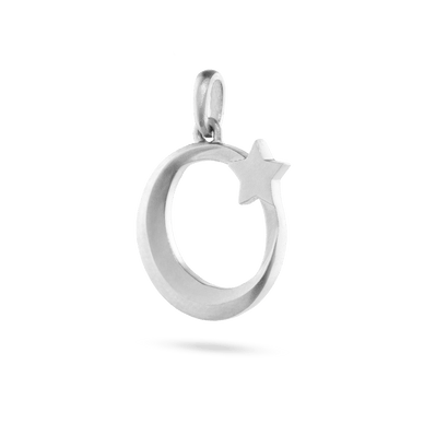 Moon And Star Pendant - Platinum