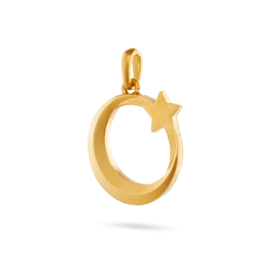 Moon And Star Pendant - Gold 18k