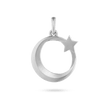 Moon And Star Pendant - Platinum