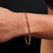 Narrow Figaro Chain Bracelet - Gold 18k