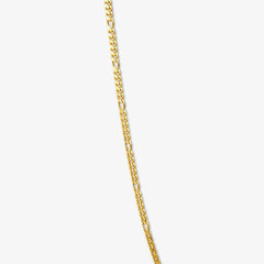 Narrow Figaro Chain Bracelet - Gold 18k