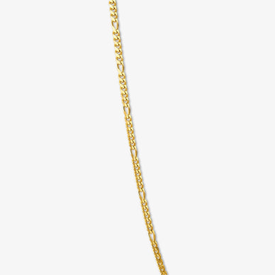Narrow Figaro Chain Bracelet - Gold 18k