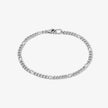 Narrow Figaro Chain Bracelet - Platinum