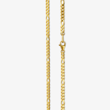 Narrow Figaro Chain Bracelet - Gold 18k