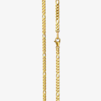 Narrow Figaro Chain Bracelet - Gold 18k