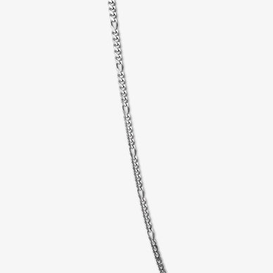 Narrow Figaro Chain Bracelet - Platinum
