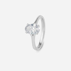 Oval Cut Diamond Ring - Colour D/VVS
