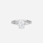 Oval cut diamond ring - colour d/vvs