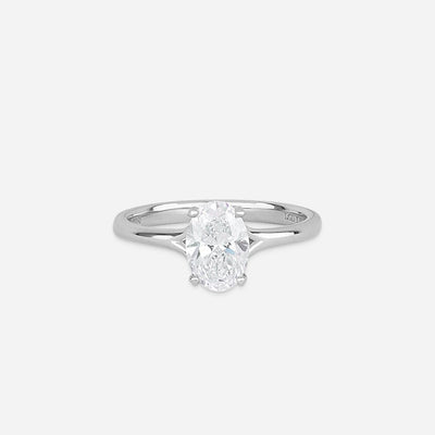 Oval Cut Diamond Ring - Colour D/VVS