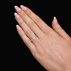 Oval Cut Diamond Ring - Colour D/VVS