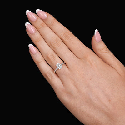 Oval Cut Diamond Ring - Colour D/VVS