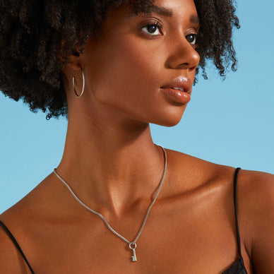 Oversized Hoop Earrings - Silver