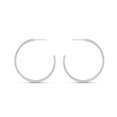 Oversized Hoop Earrings - Silver