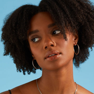 Oversized Hoop Earrings - Silver