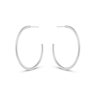 Oversized Hoop Earrings - Silver