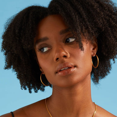 Oversized Hoop Earrings - Gold 24k