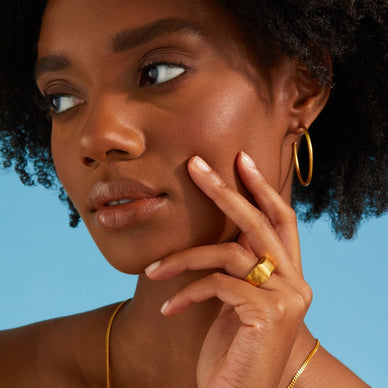 Oversized Hoop Earrings - Gold 24k