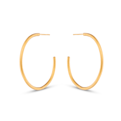 Oversized Hoop Earrings - Gold 24k