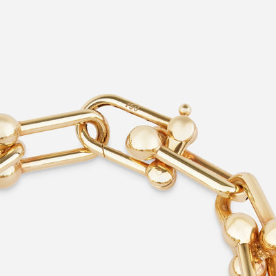 Paperclip Ball Chain Bracelet