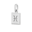Pisces Zodiac Pendant - Platinum
