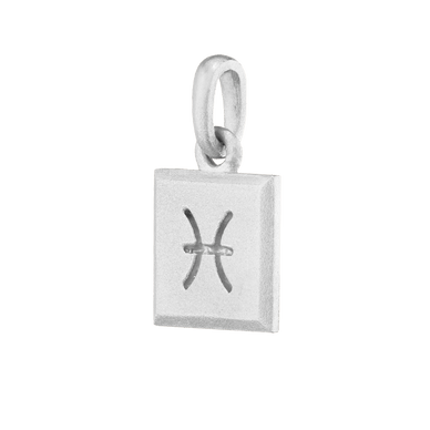 Pisces Zodiac Pendant - Platinum