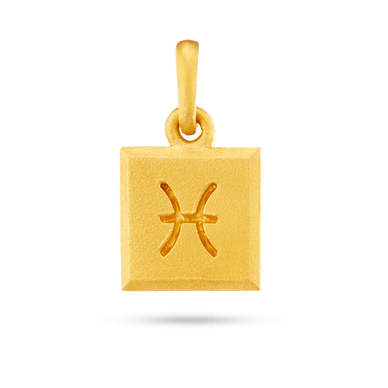 Pisces Zodiac Pendant - Gold 24k