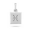 Pisces Zodiac Pendant - Platinum